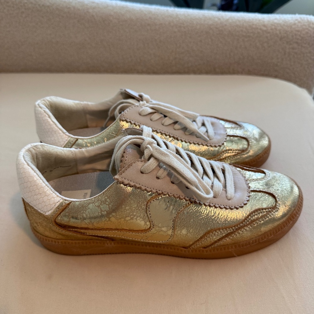 Dolce Vita Gold foil sneakers